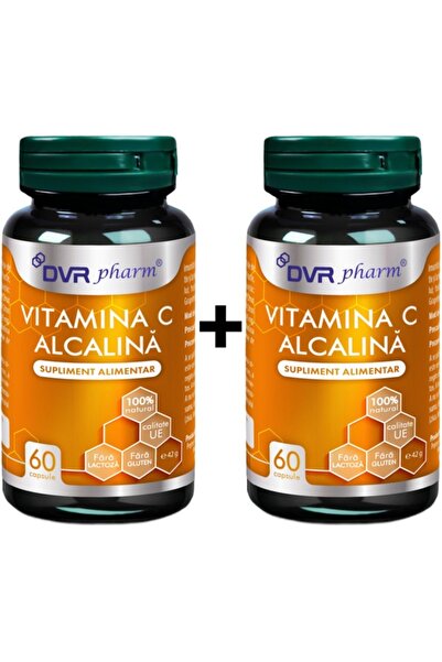 DVR Pharm Pachet Vitamina C alcalina 100% naturala, fara gluten, fara lactoza...