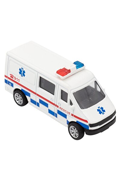 OEM Ambulanță albă turnată sub presiune, scară 1:43, cu funcție de mișcare la...
