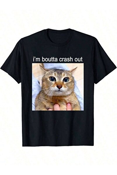 NOURAM I'm Boutta Crash Out Silly Staring Vro Cat Meme T-Shirt