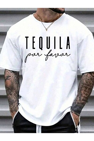 LİNA06 تي شيرت مطبوع عليه عبارة "Tequila Por Favor Party Funny Adult Drinking...