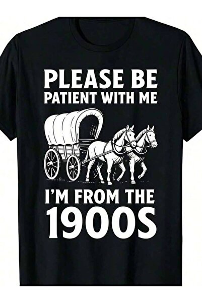NOURAM Vintage 1900s Retro Dad Tee Funny Century Themed T-Shirt For Father's ...