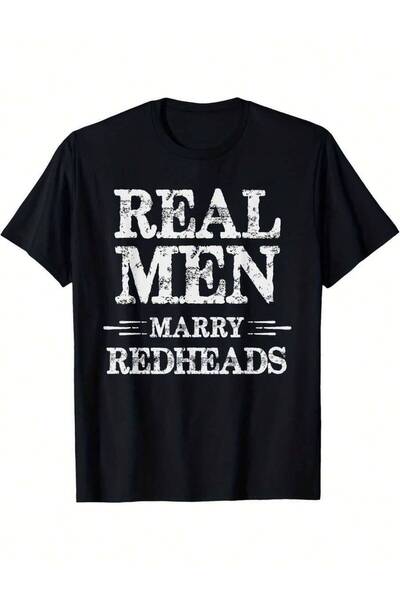 LİNA06 قميص Real Men Marry Redheads، قمصان Redhead، تي شيرت، سلسلة تي شيرتات ...