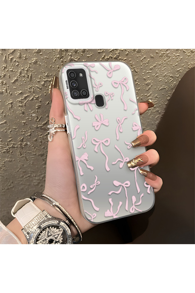 quırkshıeld Samsung Galaxy A21S Uyumlu Minyatür kurdele desenli zarif ve nari...