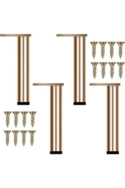 STARSTAR Four adjustable gold-plated metal furniture legs, modern sofa legs, ...