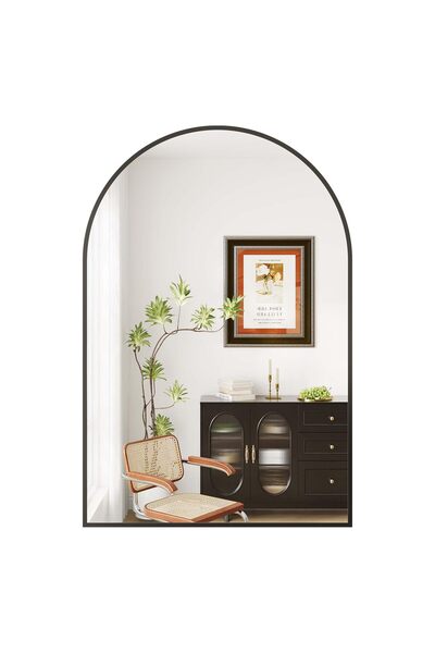 Garvee Modern Arched Bathroom Mirror – Metal Frame, Rust Resistant Tempered G...