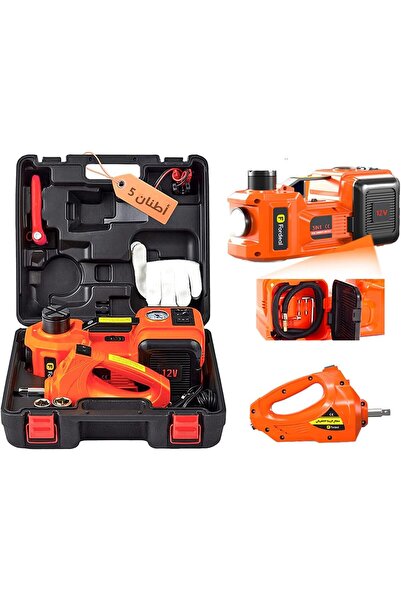 Fordeal 12V 5 ton car electro-hydraulic jack set, multi-function 4 in 1, suit...