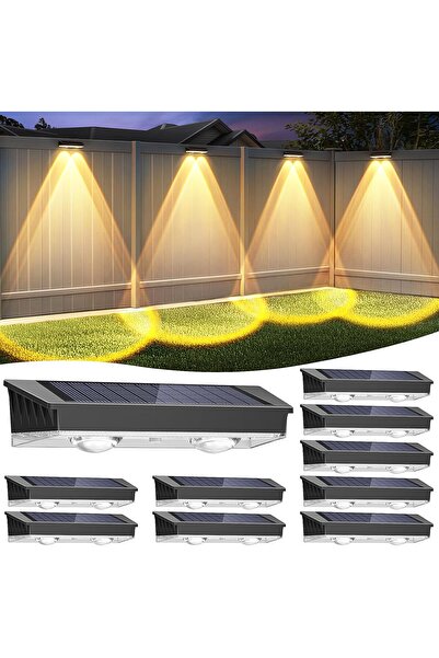STARSTAR Outdoor solar fence lights, 8 - pc pack, waterproof, upgraded bright...