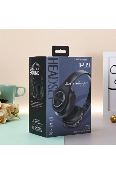 BUYNUK BLACK P39 Headphones: Premium Wireless Bluetooth Over-Ear Headphones f...