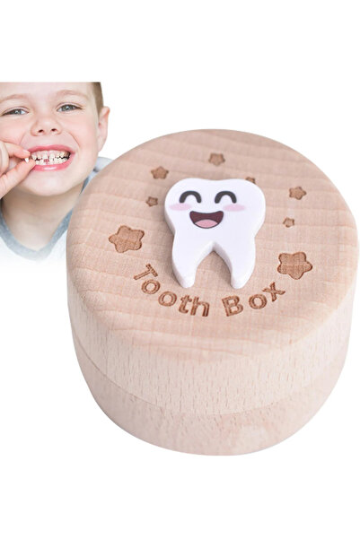 STARSTAR Wooden storage box – teeth + hair – a boy's/girl's heirloom