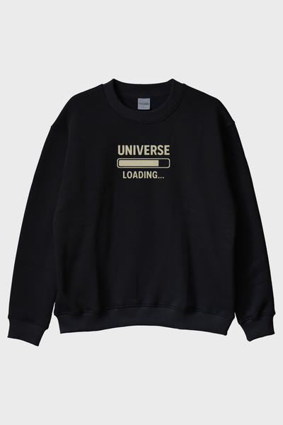 lofux سويت شيرت أسود من Evren Loading بياقة دائرية