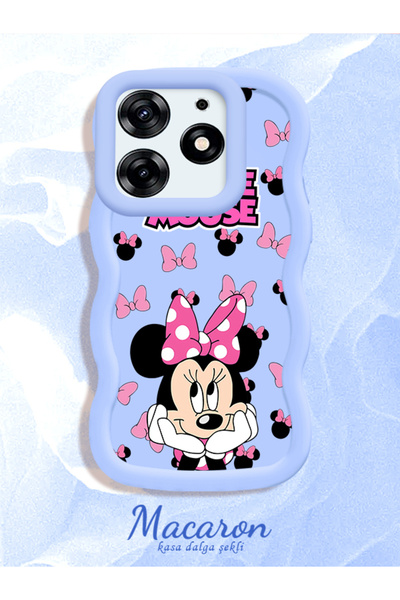 CHICASELUX Tecno Spark 10 Pro Compatible Wavy Frame Mouse Cartoon Patterned Q...