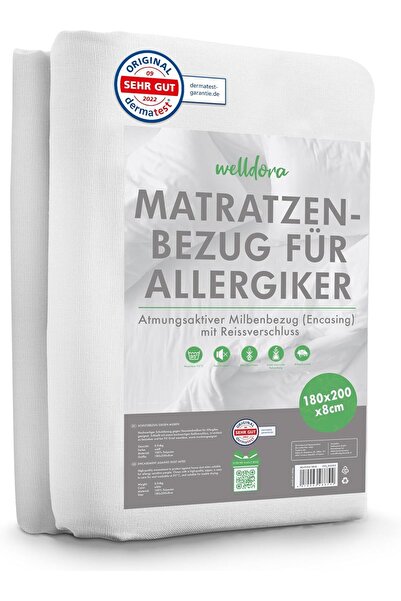 OEM Husă de saltea Welldora 180x200x8 cm Pentru persoane cu alergii Anti-acar...