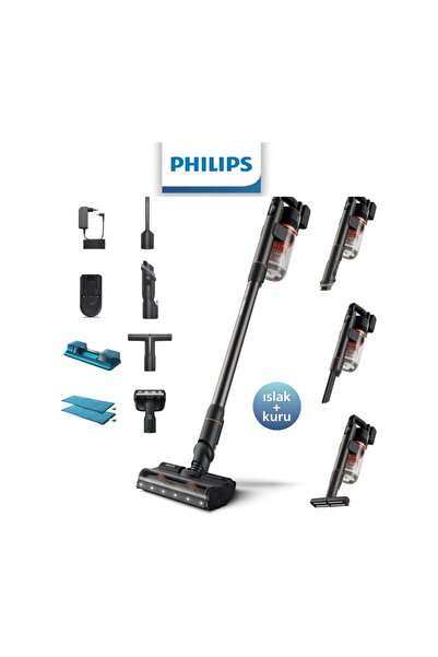 Philips Aqua Kablosuz Dik Süpürge XC7055/01 Powercyclone 12 Triactive Akıllı ...