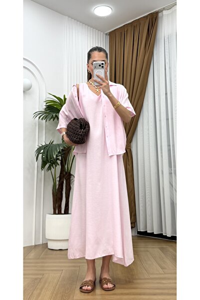 R-Style Tencel Fabric Shirt Dress
