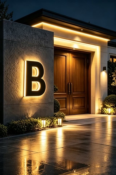 Generic Custom LED Letter Sign, Backlit 3D Metal Alphabet A with Warm White I...