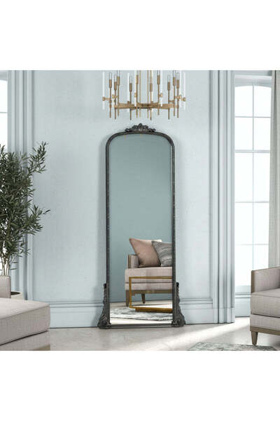 Roots Furniture مرآة إريسيد السوداء مقاس 32 بوصة