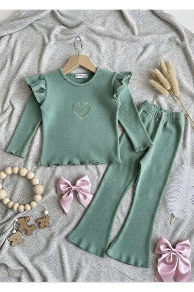 renkli diyar Girls' Spanish-Style Pants Suit with Long Sleeved Blouse for Nur...