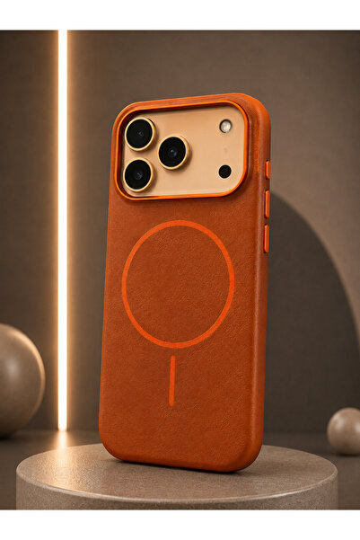 HYPERSOFT Iphone 17 Pro Max (6.9 inç) Uyumlu Orange Renk Detaylı Metal Çerçev...