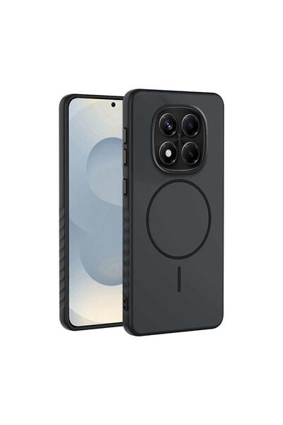 Zebana Xiaomi Redmi Note 14 Pro Uyumlu Kılıf Mono M-Safe Silikon Kılıf Siyah