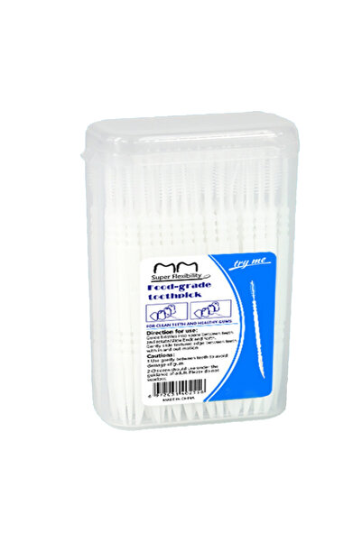 Choice white 1 box Portable Ultra-fine Toothpicks, Disposable Family Box, Dou...