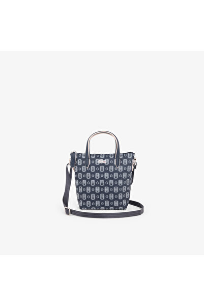 Lacoste Mini L.12.12 Kadın Desenli Lacivert Postacı Çantası