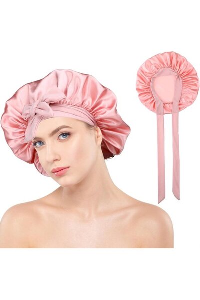 STARSTAR Silk sleep cap, satin cap, double-layered adjustable strap - for nat...