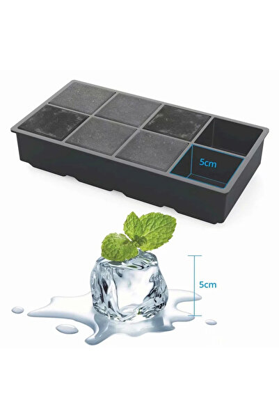 STARSTAR Silicone ice cube tray with lid, extra-large ice cube mold, ice cube...