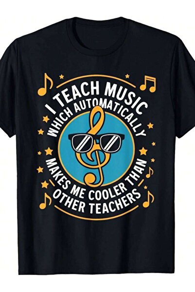 kai22 Funny Music Teacher T-Shirt - Retro Humor Suitable Educator Gift, Music...