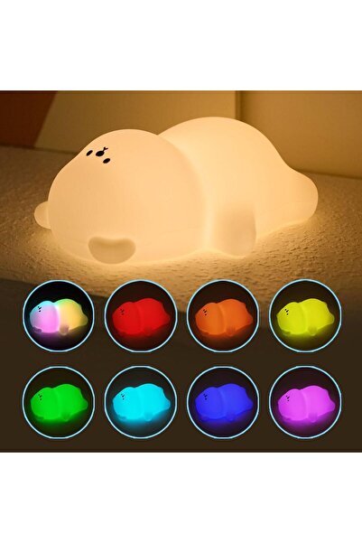 STARSTAR Silicone LED Night Light with Touch Control, USB Charging, Timer, 7-...