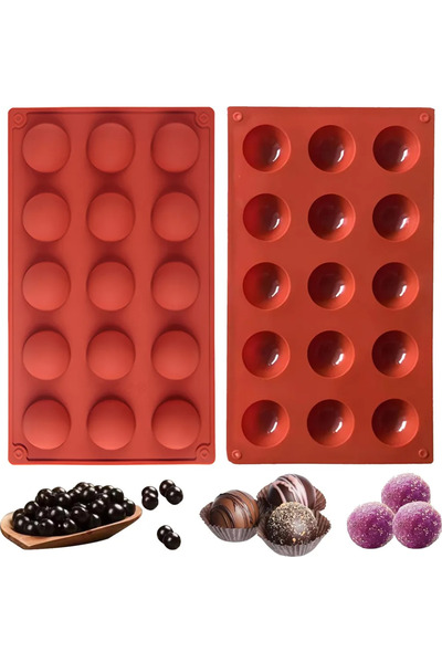 STARSTAR Hemispherical mold with 15 cavities, silicone baking tool, suitable ...