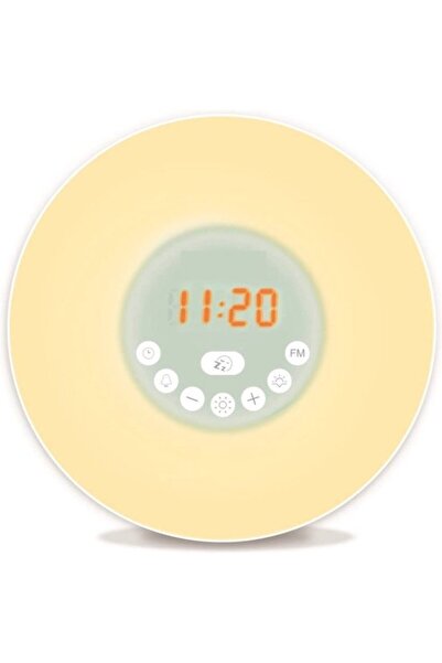 STARSTAR Wake Up Light Colorful Sunrise Alarm Clock FM Radio Nightstand Lamp ...