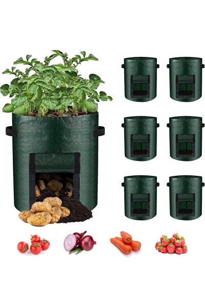 Morvena Picks Pachet de 6 saci de plantare de cartofi, saci de plantare de 10...