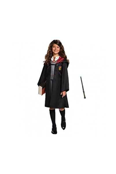 OEM Costum de carnaval Hermione Harry Potter pentru fete, cu baghetă, negru, ...