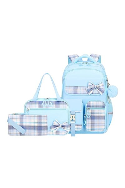 STARSTAR Girl's backpack, cute plaid pattern, large capacity waterproof backp...