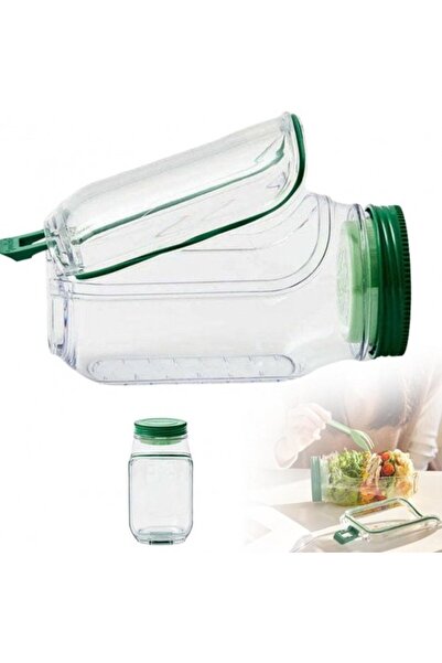 STARSTAR Salad Pod - Salad Bowl with Built-in Dressing Bowl - Transparent