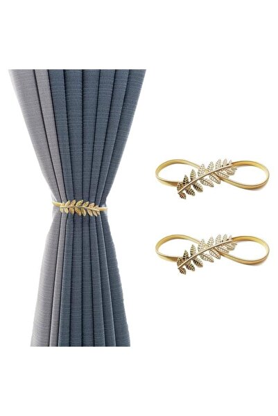 STARSTAR Two-piece adjustable curtain tieback set - metal spring and metal bu...