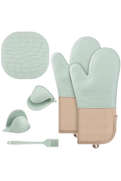 STARSTAR Kitchen oven mitts (6-pack), made of silicone, non-slip and heat-res...