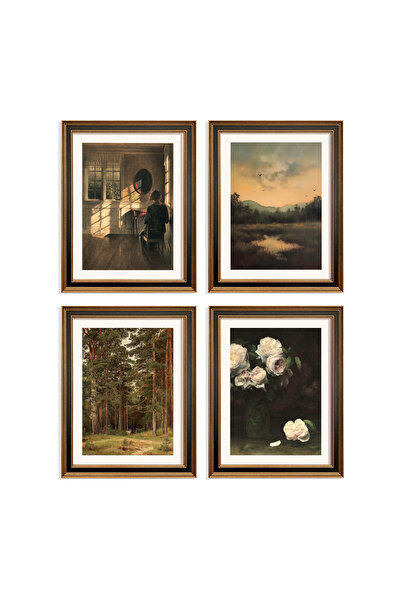 Vetro Design The Peace of Solitude Vintage Framed Painting