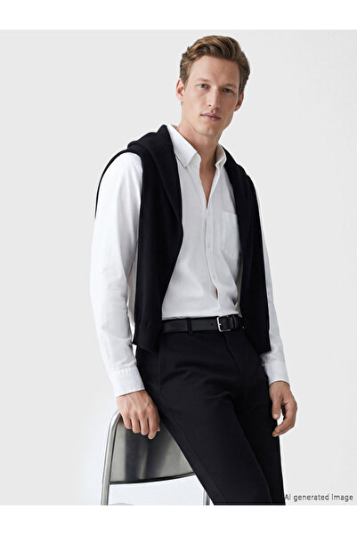 LC Waikiki Slim Fit Long Sleeve Gabardine Men's Shirt from Uzg Store for Styl...
