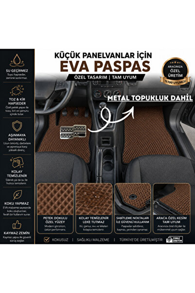 Guerrino OPEL-COMBO-PANELVAN-(2018-2026) İÇİN EVA SADECE ÖN PASPAS (METAL TOP...