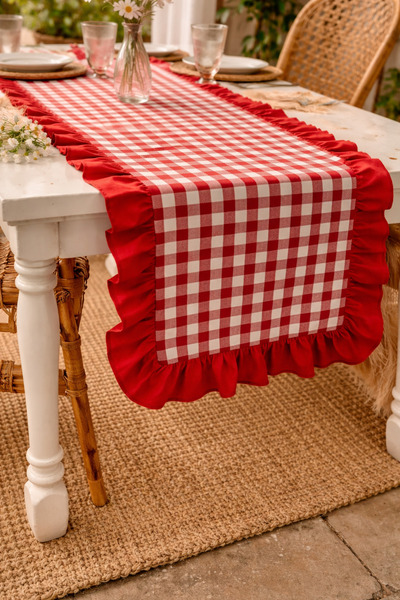 SADEN HOME 40x110 PÖTİ Covor decorativ pătrat cu volane
