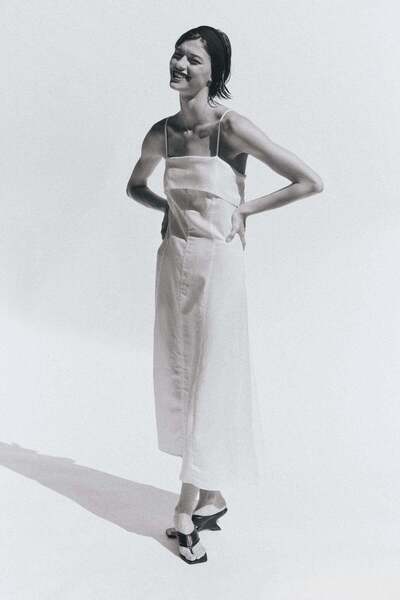 H&M Linen-blend strappy dress
