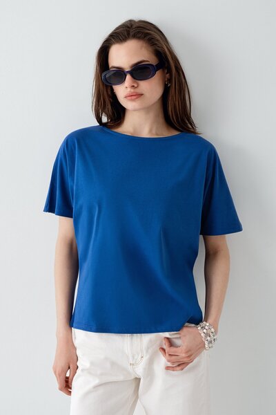 Brix Tricou de damă cu mâneci liliac, 100% bumbac, Saks