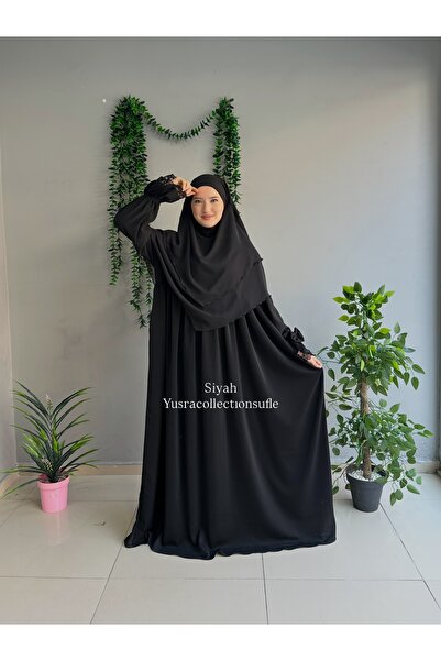 Yüsra Collection Erva Abaya and Short Sufle Set of 2