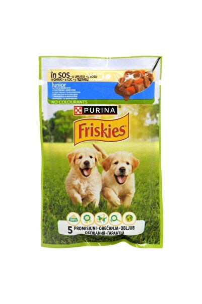 Friskies Pliculeț, Junior, 85 g Sos de pui și morcovi