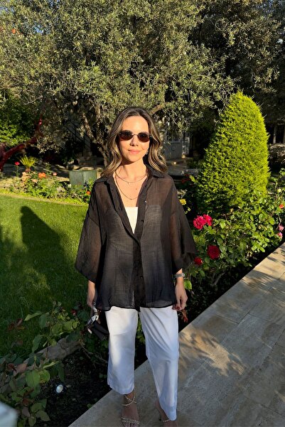 Sena Ceran Butik KISA KOLLU İPEKSİ GÖMLEK