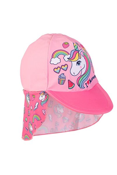 BAMI NETWORK Sapca Safari Roz Unicorn pentru Fete Protectie Solara