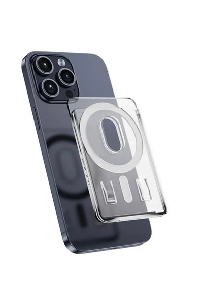 Magnetik Cardsafe Transparan Kartlık Mag Safe Uyumlu Olan Bütün Telefonlar İçin Uyumludur