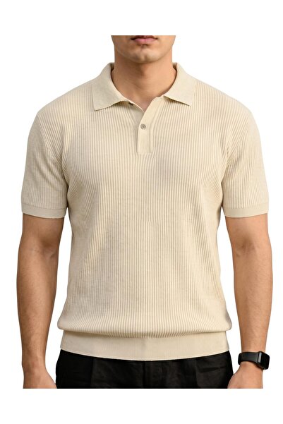 Future Fit Men's Cotton Textured T-Shirt, Short Sleeve Crew Neck Casual Top
