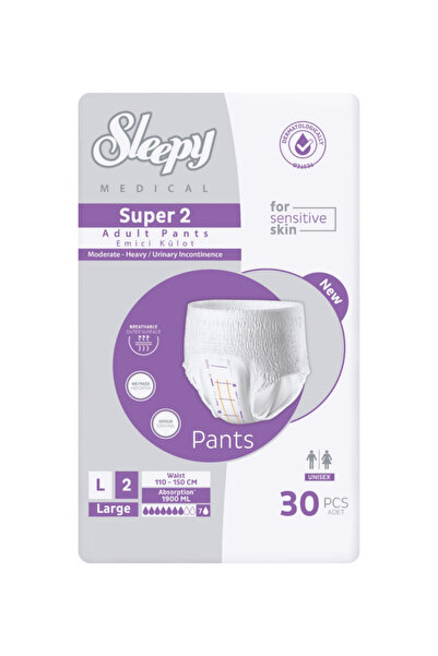 Sleepy Süper2 Emici Külot L Beden 4 Paket 120 Adet